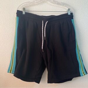 ElevenParis Black Stripe Drawstring Shorts Men's Large